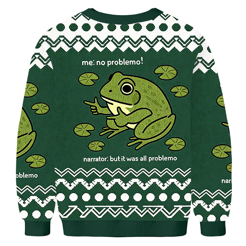 Baddiecat No Problem Frog Ugly Sweatshirt