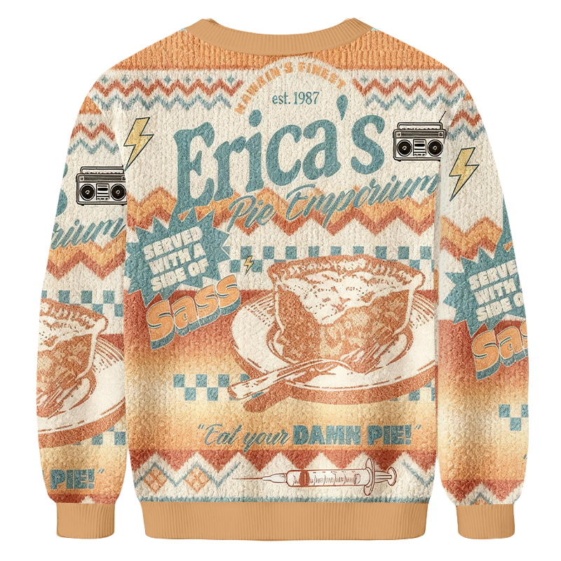 Baddiecat Eat Your Damn Pie Ugly Sweatshirt