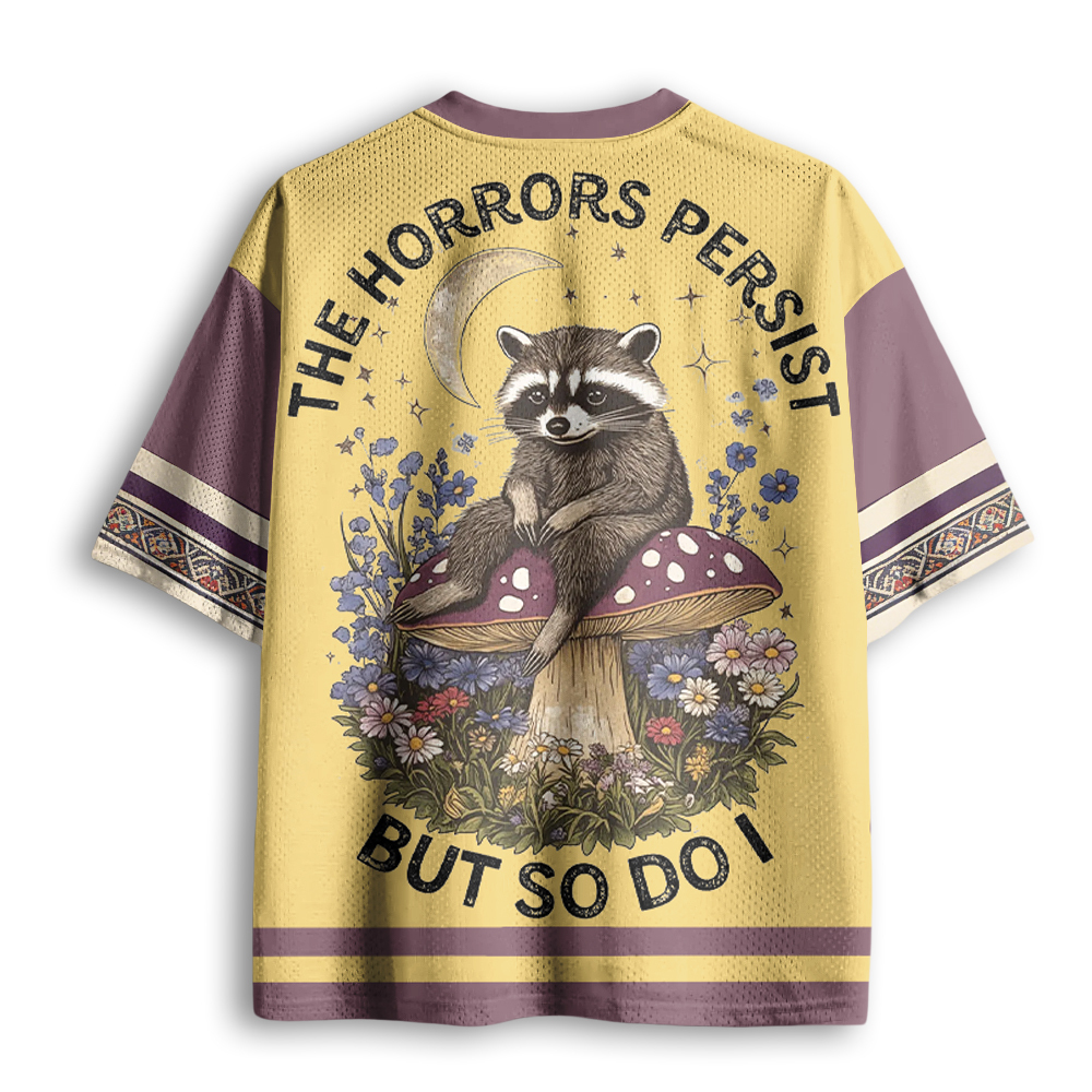 Baddiecat The Horrors Persist But So Do I Mesh Jersey