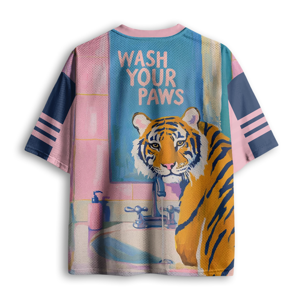 Baddiecat Wash Your Paws Mesh Jersey