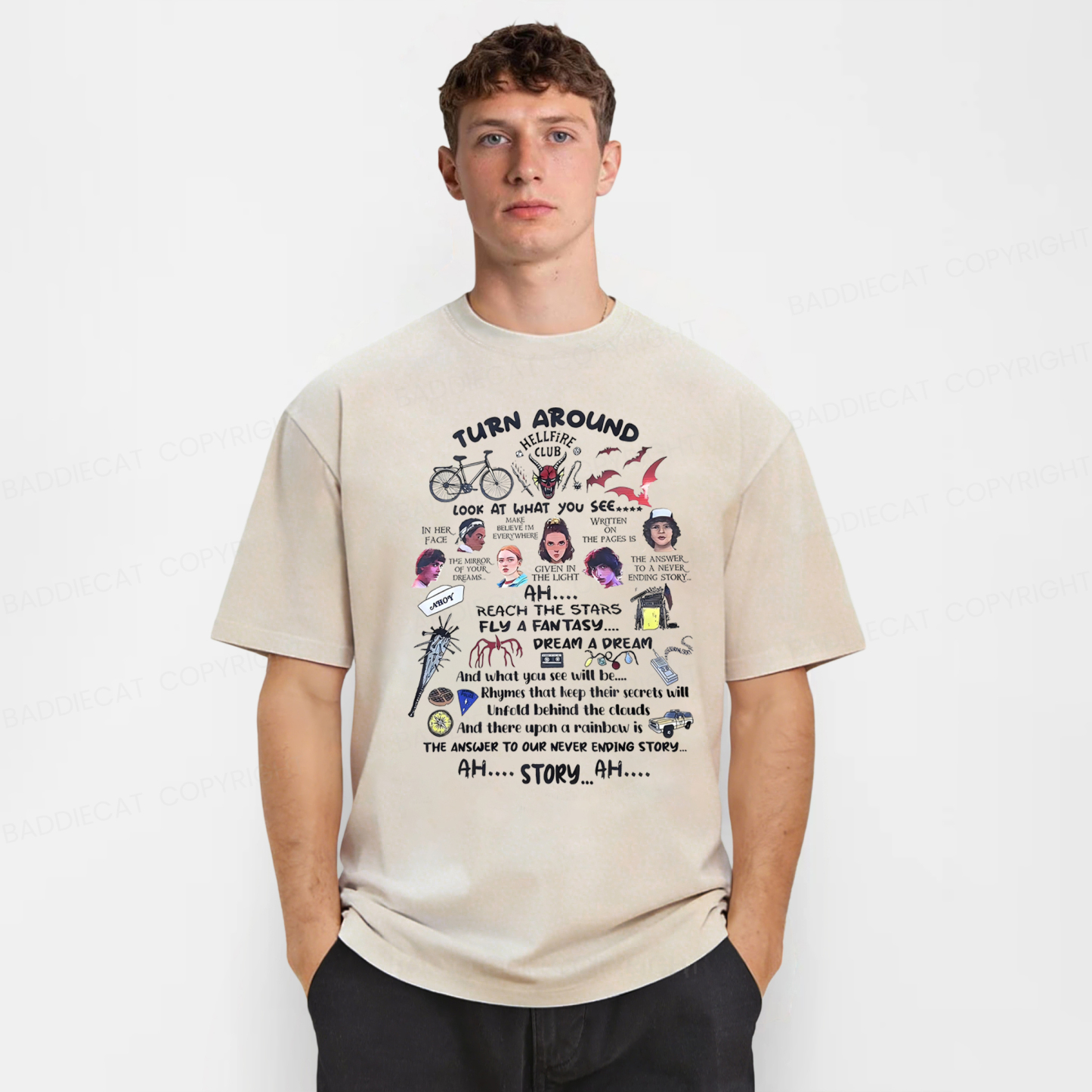 Baddiecat Stanger Turn Around Washed T-shirt
