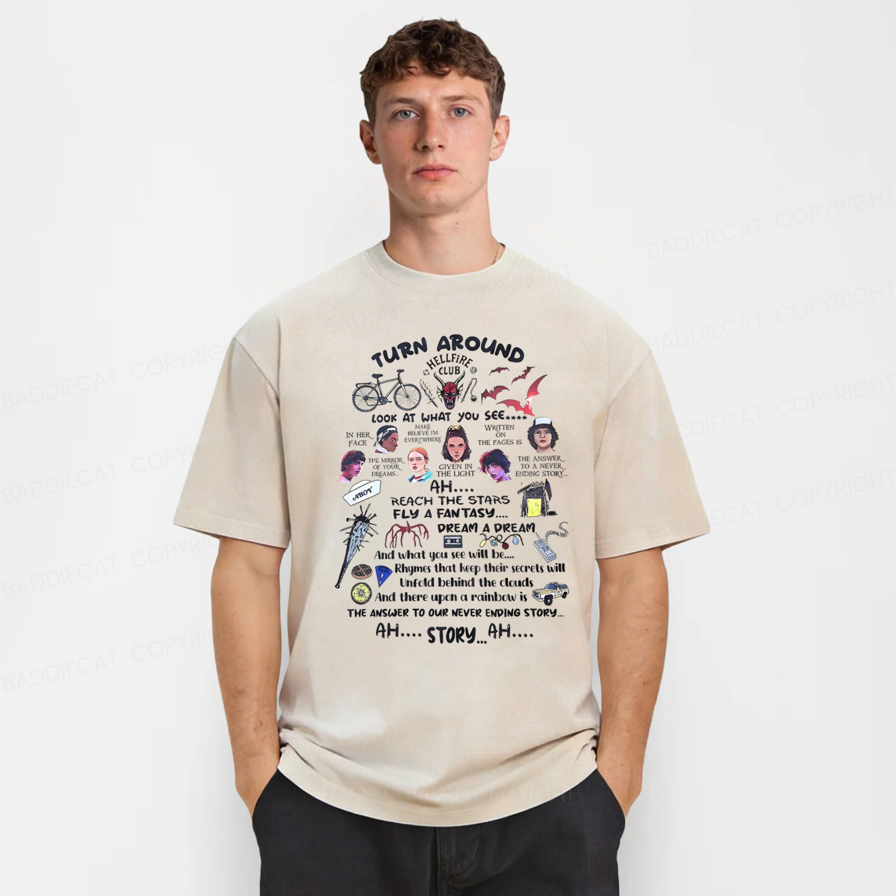 Baddiecat Stanger Turn Around Washed T-shirt