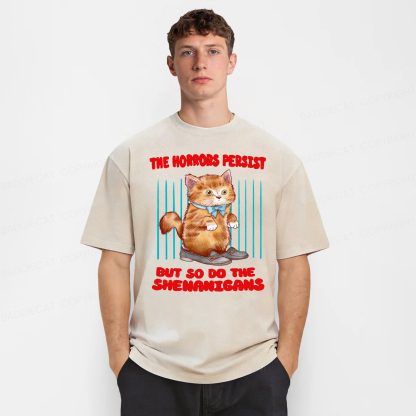 Baddiecat Horrific Shenanigans Washed T-shirt