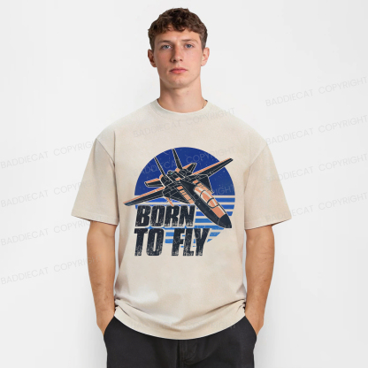 Baddiecat Born To Fly Washed T-shirt