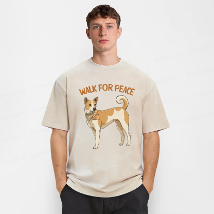 Baddiecat Walk For Peace Washed T-shirt