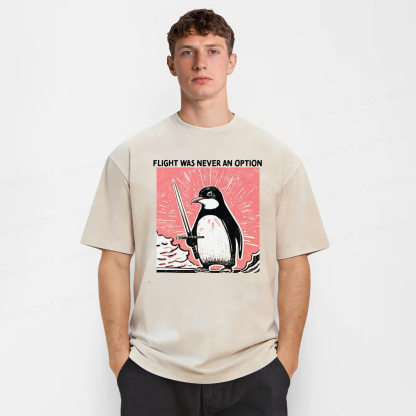 Baddiecat Fight Was Never An Option Washed T-shirt
