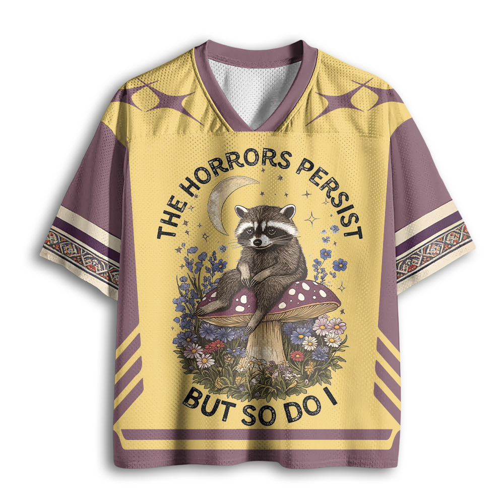 Baddiecat The Horrors Persist But So Do I Mesh Jersey