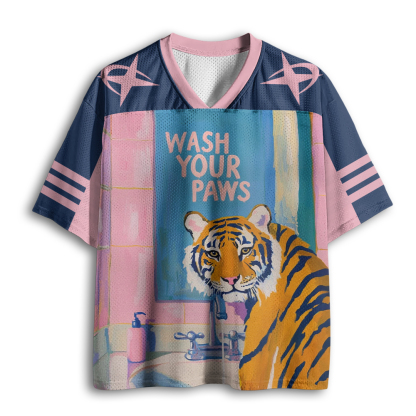 Baddiecat Wash Your Paws Mesh Jersey