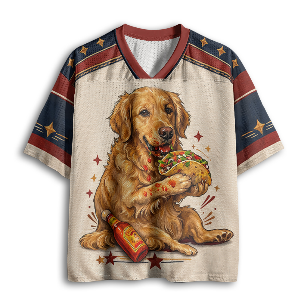 Baddiecat Golden Retriever Dog Chill With Tacot Mesh Jersey
