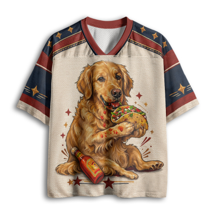 Baddiecat Golden Retriever Dog Chill With Tacot Mesh Jersey