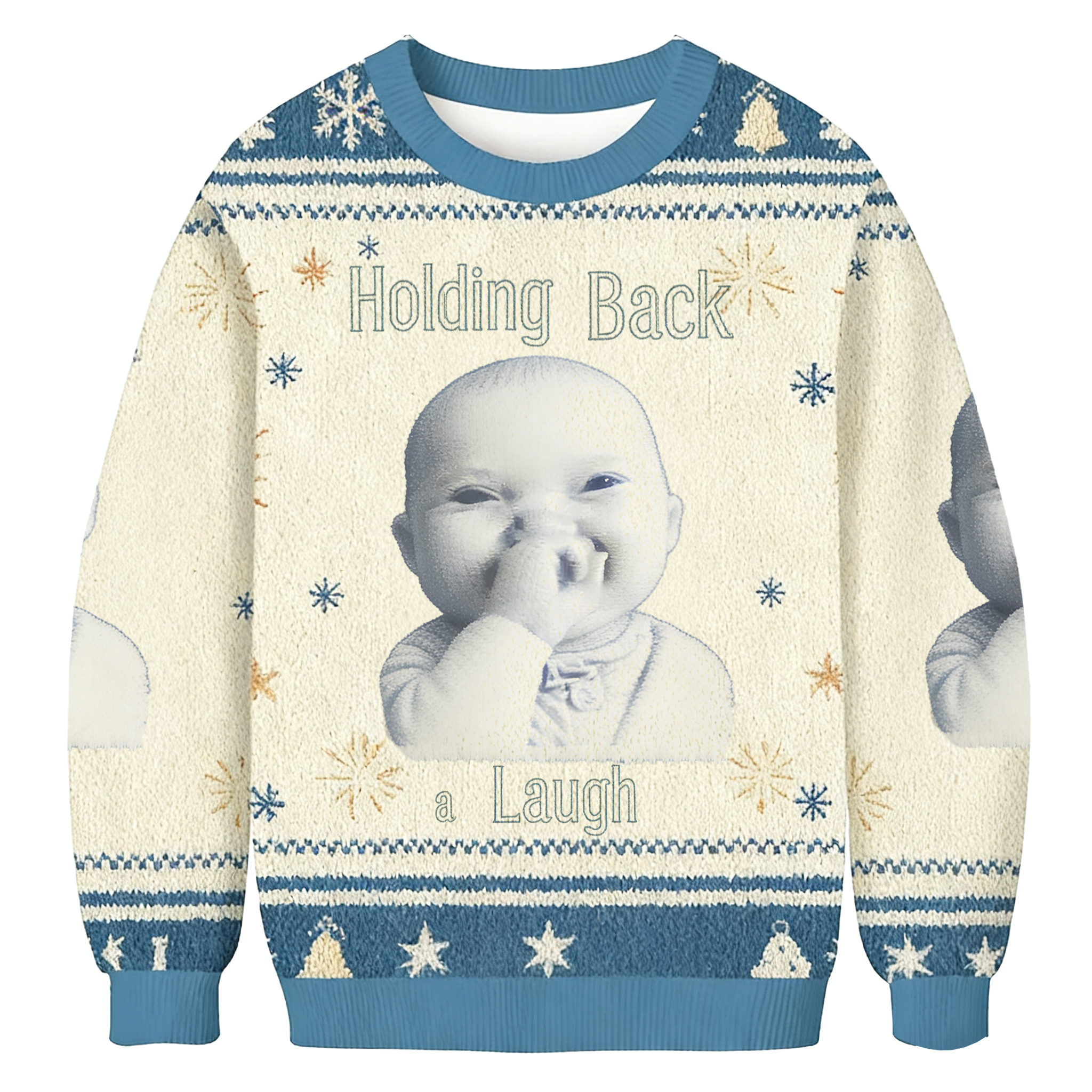 Baddiecat Holding Back A Laugh Baby Ugly Sweatshirt