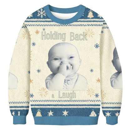 Baddiecat Holding Back A Laugh Baby Ugly Sweatshirt