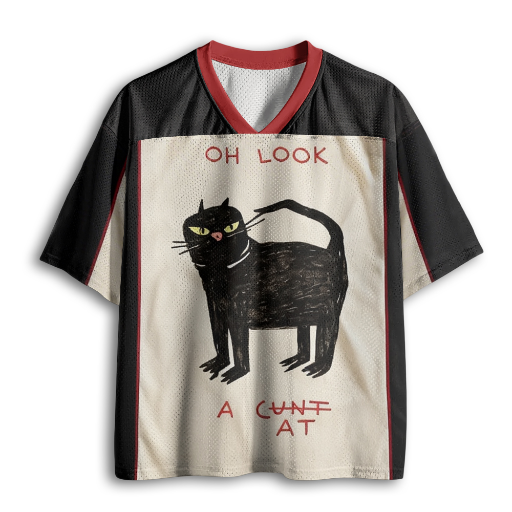 Baddiecat Oh Look Cat Mesh Jersey