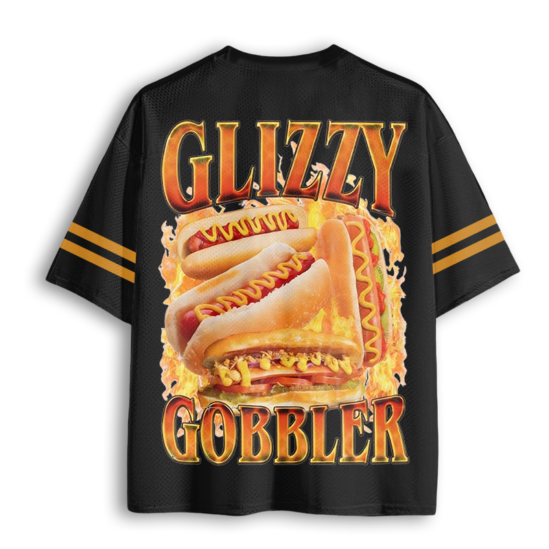 Baddiecat Glizzy Gobbler Hot Dog Mesh Jersey
