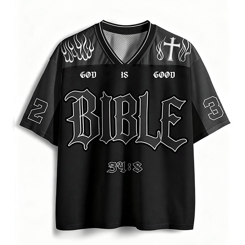 Baddiecat Christian Faith Bible Mesh Jersey