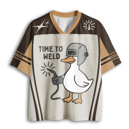 Baddiecat Funny Welder Mesh Jersey