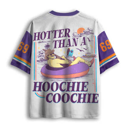 Baddiecat Hotter Than A Hoochie Coochie Mesh Jersey