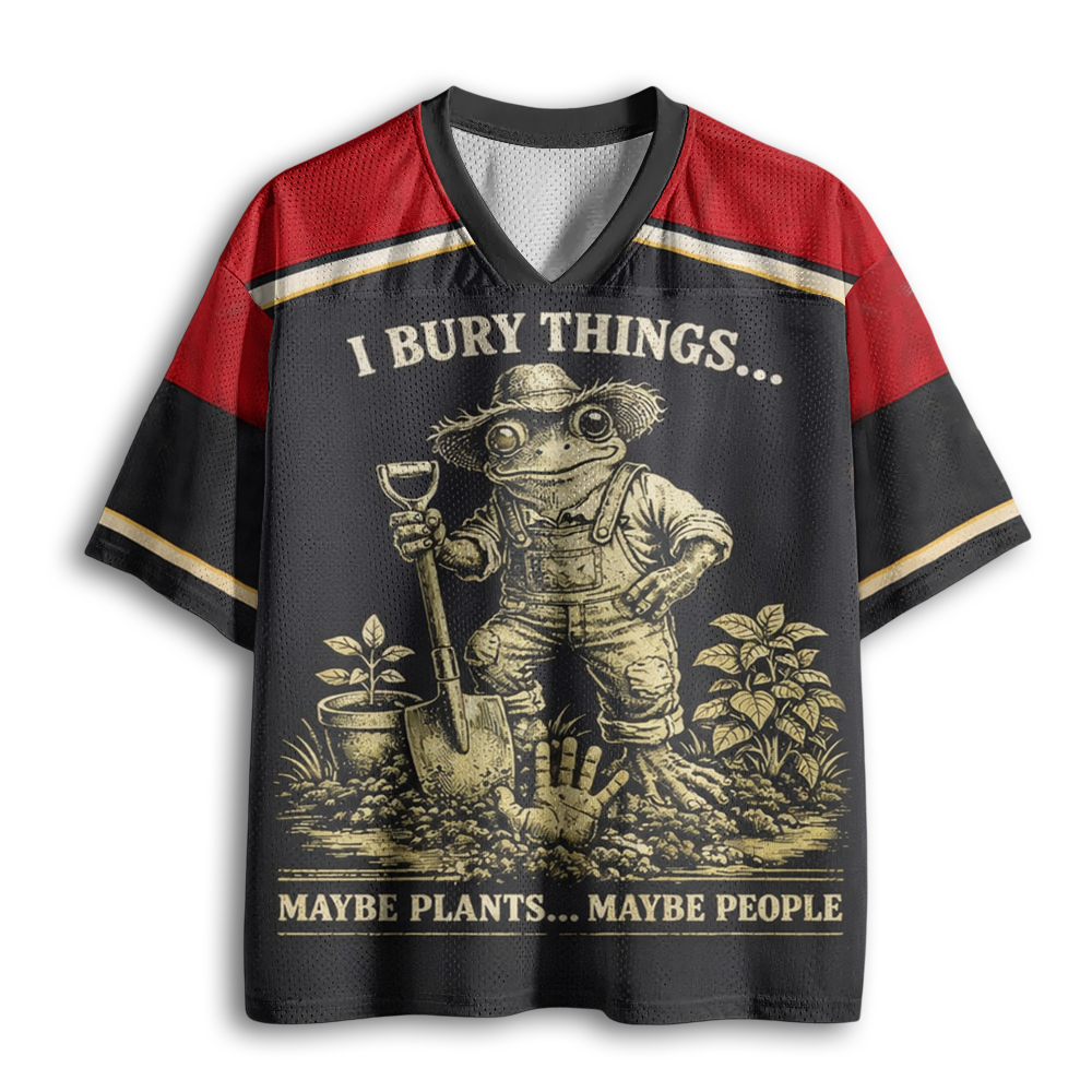 Baddiecat I Bury Things Maybe Plants Mesh Jersey