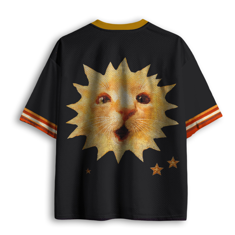 Baddiecat Sun Cat Meme Mesh Jersey