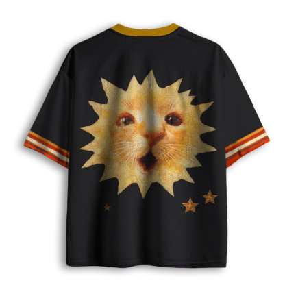 Baddiecat Sun Cat Meme Mesh Jersey