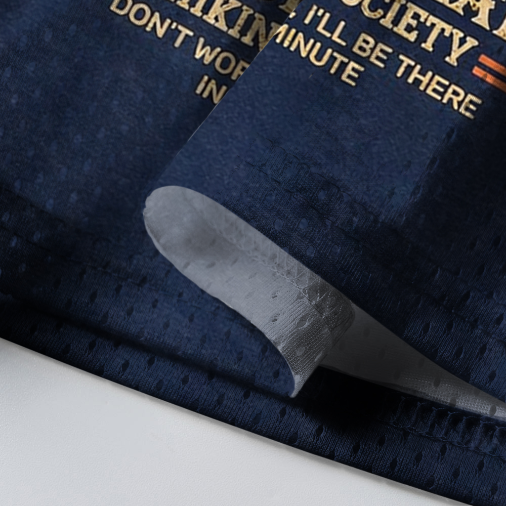 Baddiecat Funny Out Of Breath Hiking Society Camper Mesh Jersey