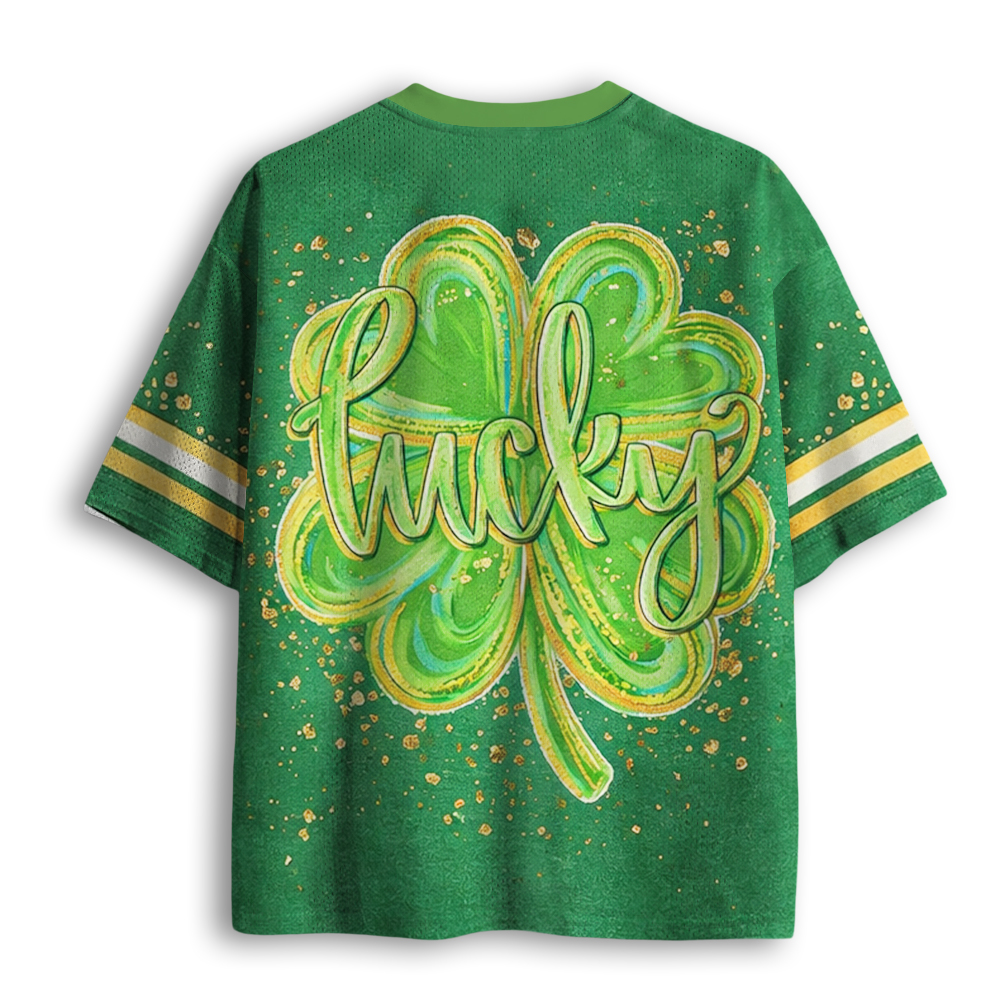 Baddiecat Lucky St. Patrick's Day Mesh Jersey