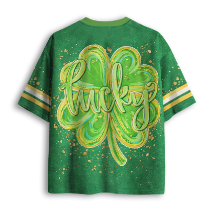 Baddiecat Lucky St. Patrick's Day Mesh Jersey