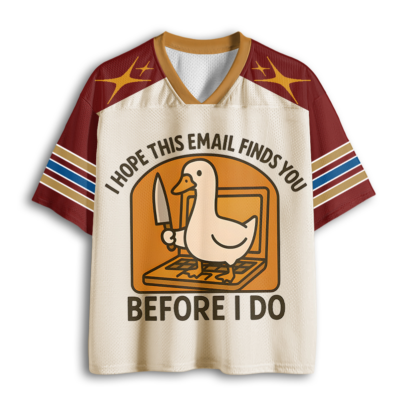 Baddiecat I Hope This Email Finds You Before I Do Funny Mesh Jersey