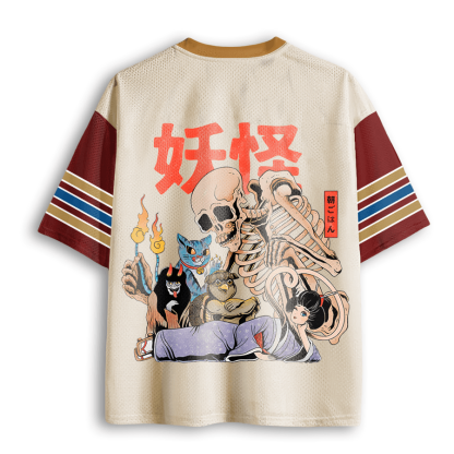 Baddiecat Japanese Ukiyo-e Monsters Mesh Jersey