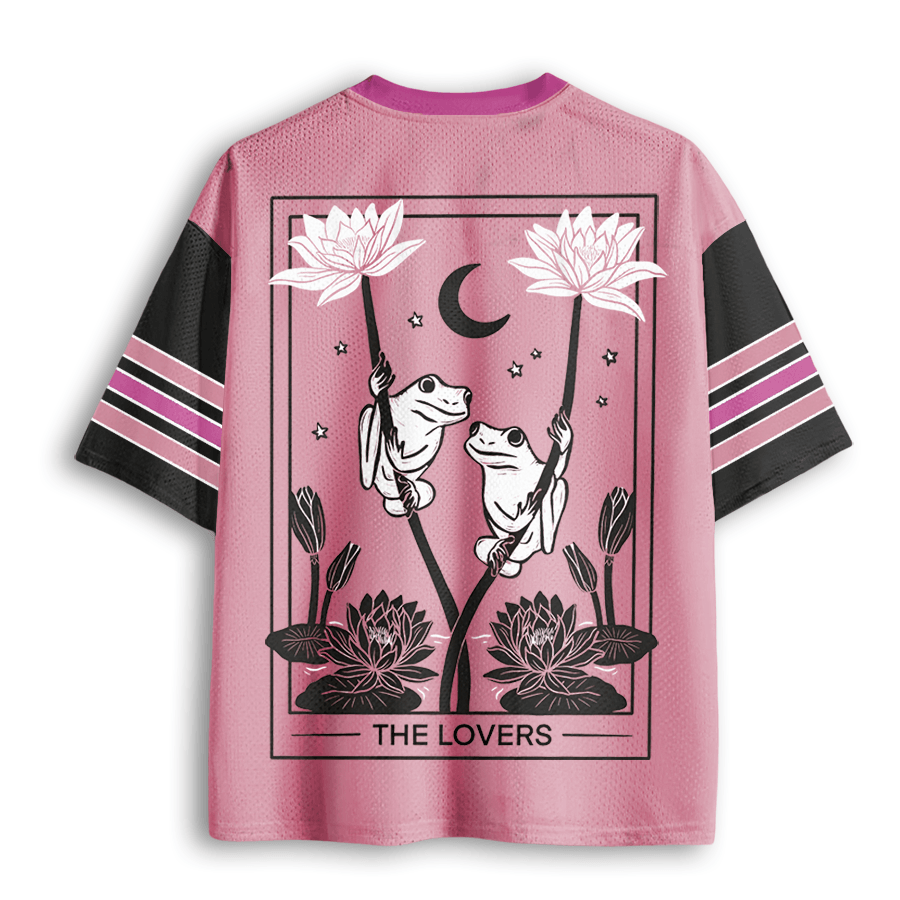 Baddiecat Cute Frog Love Happy Anniversary Valentines day Mesh Jersey