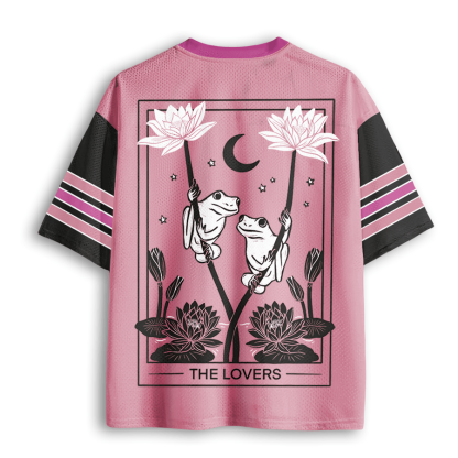 Baddiecat Cute Frog Love Happy Anniversary Valentines day Mesh Jersey