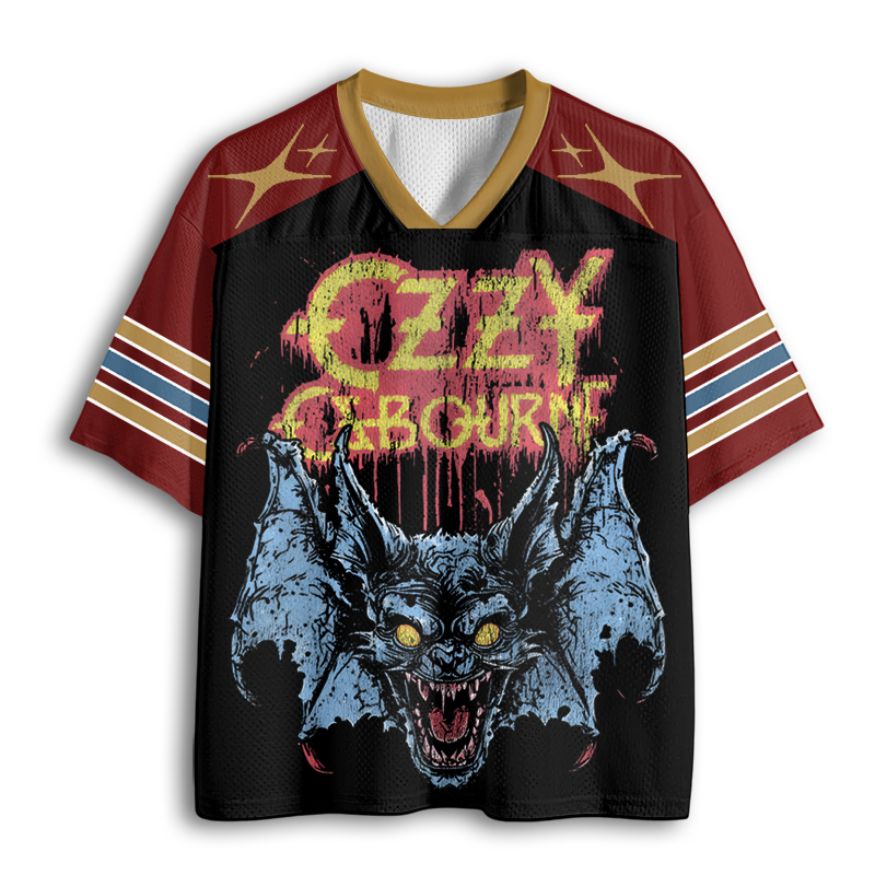 Baddiecat Ozzy Osbourne Vintage Rock Metal Fan Gift Mesh Jersey