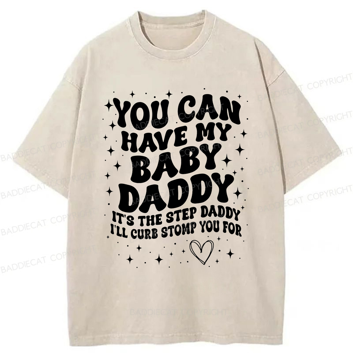 Baddiecat You Can Have My Baby Daddy Washed T-shirt