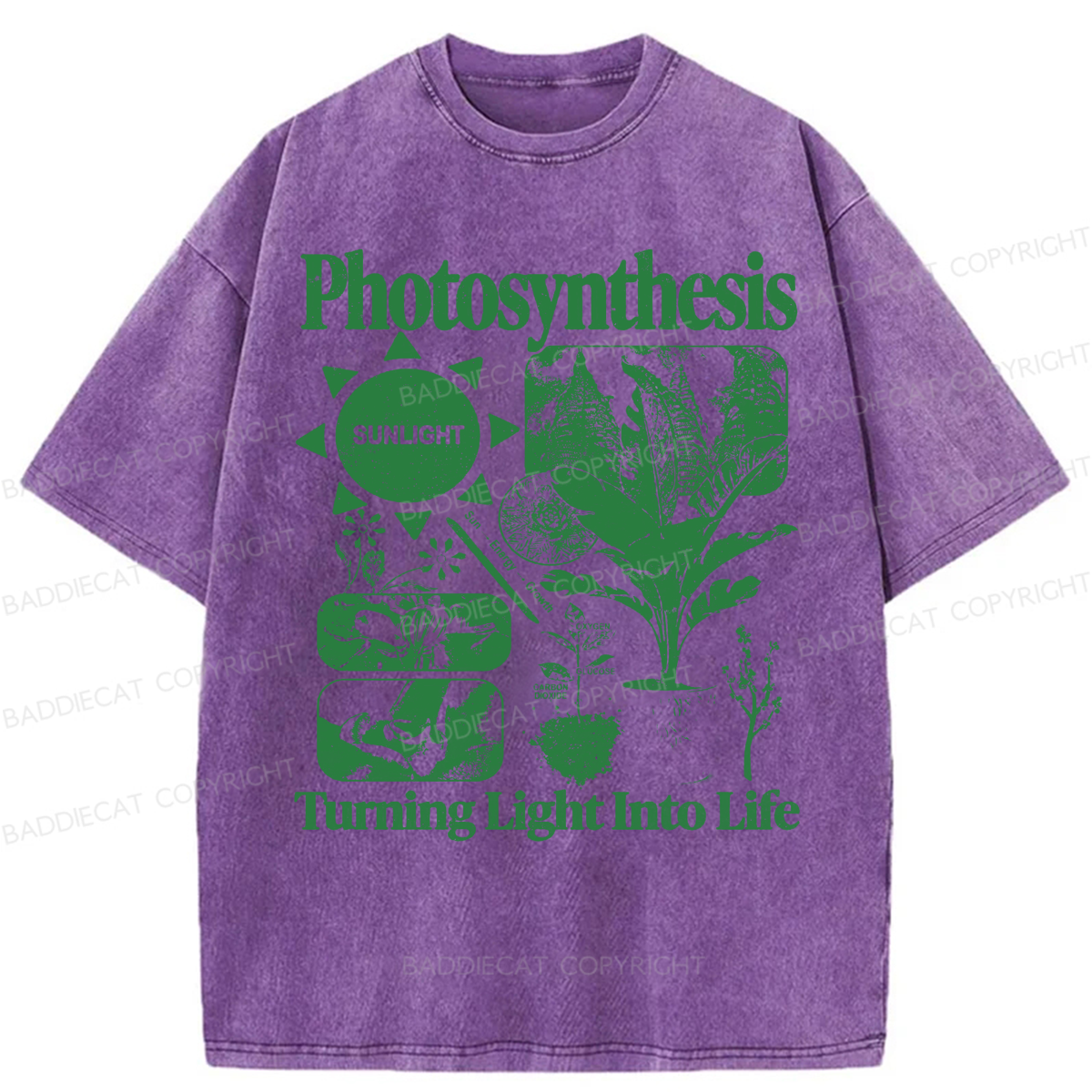 Baddiecat Photosynthesis Vintage Washed T-shirt