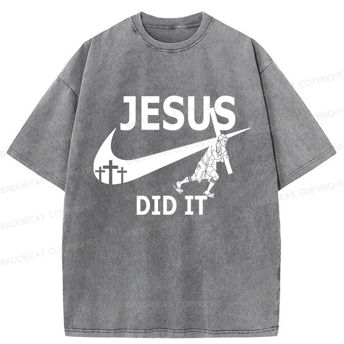 Baddiecat Funny Jesus Washed T-shirt