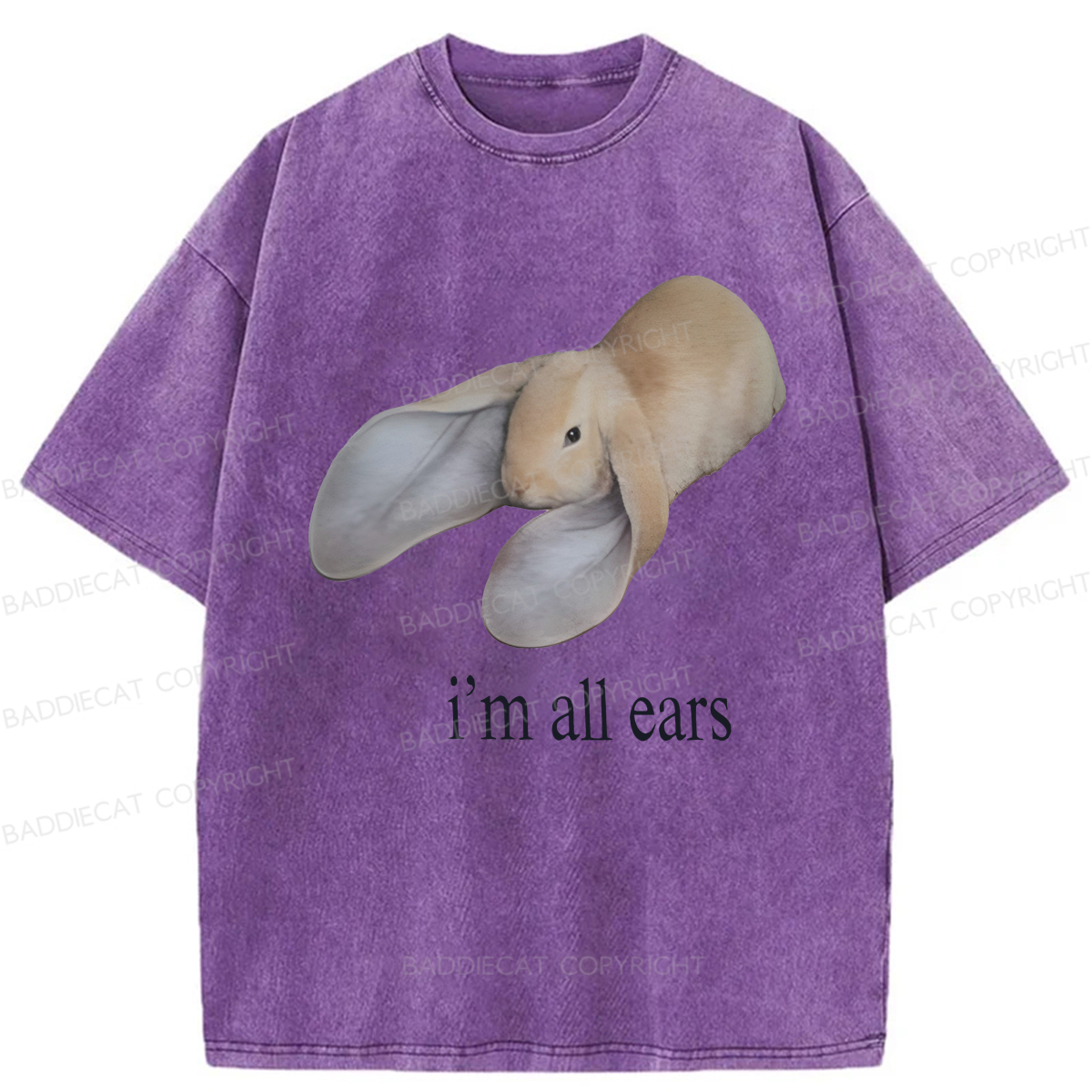 Baddiecat I'm Listening Washed T-shirt