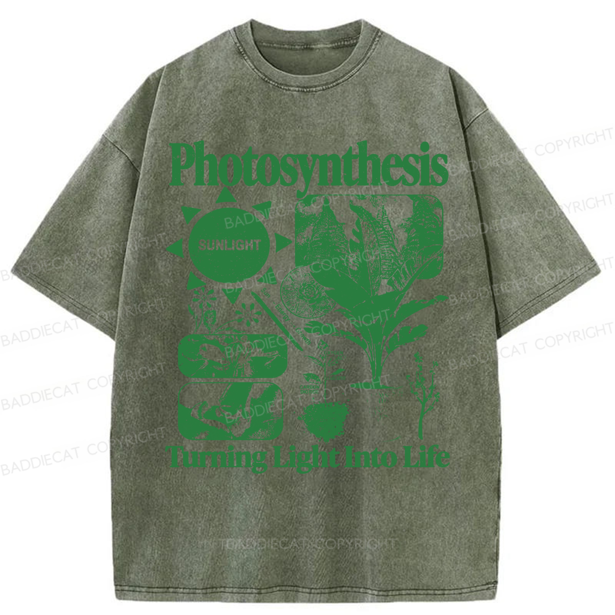 Baddiecat Photosynthesis Vintage Washed T-shirt
