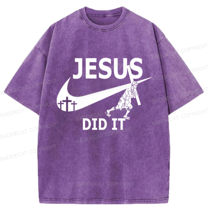 Baddiecat Funny Jesus Washed T-shirt