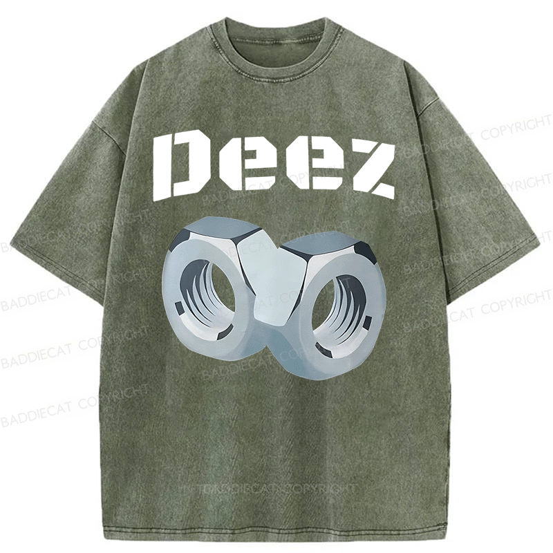 Baddiecat DEEZ Washed T-shirt