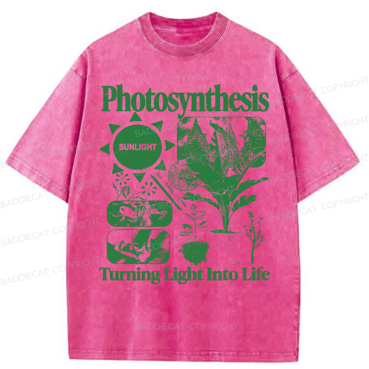 Baddiecat Photosynthesis Vintage Washed T-shirt