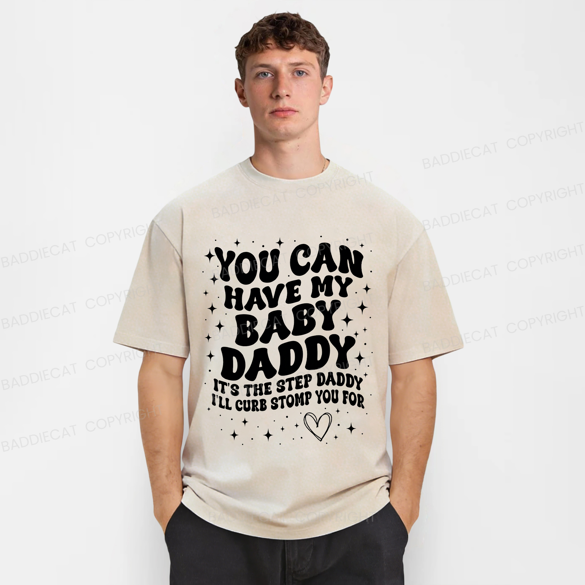 Baddiecat You Can Have My Baby Daddy Washed T-shirt
