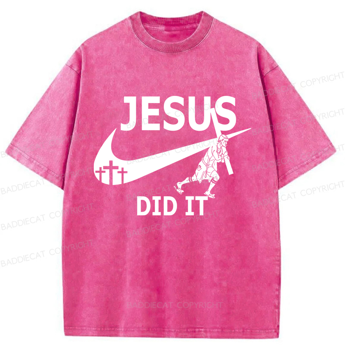 Baddiecat Funny Jesus Washed T-shirt