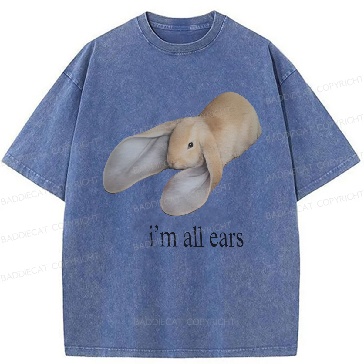 Baddiecat I'm Listening Washed T-shirt