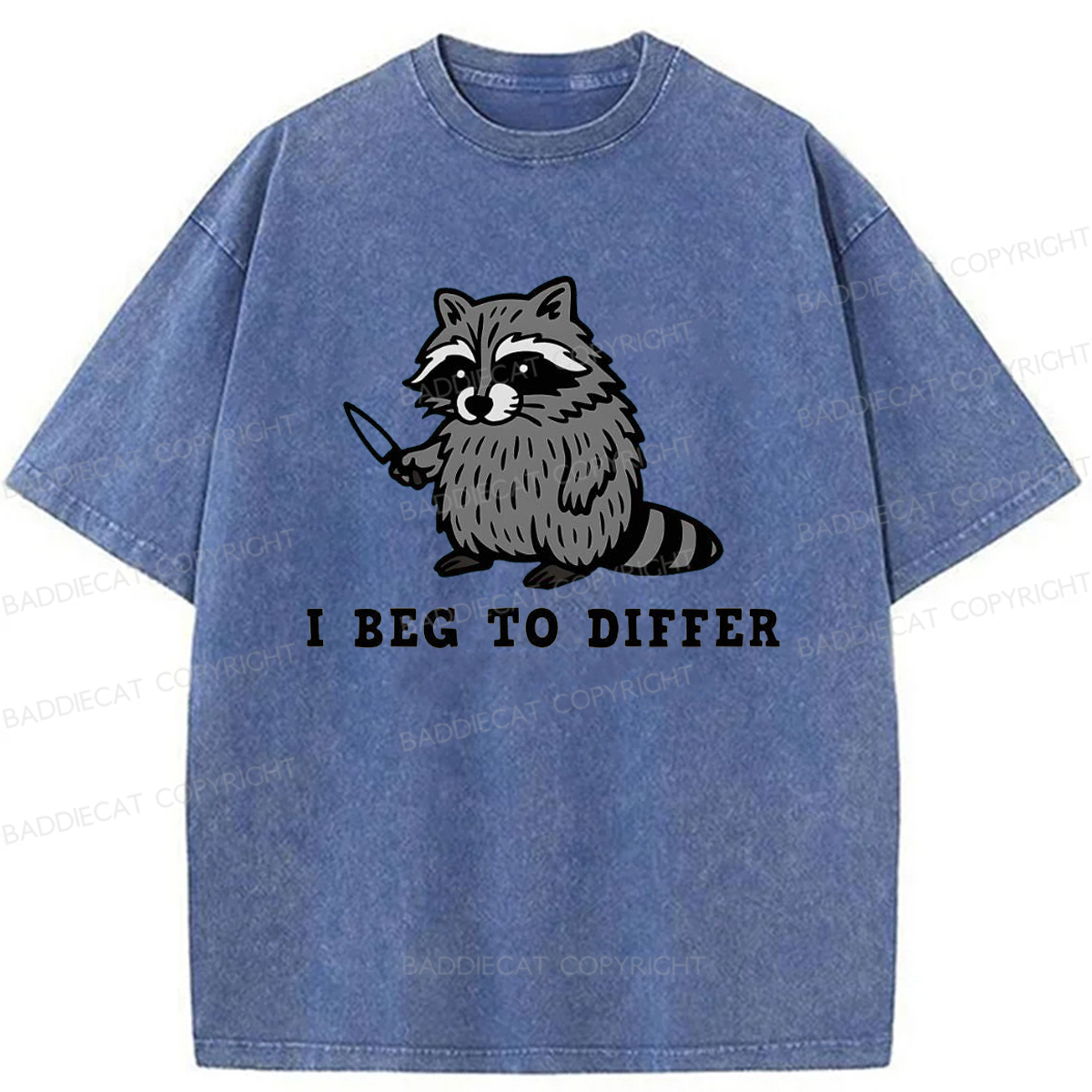 Baddiecat I Beg To Differ Washed T-shirt