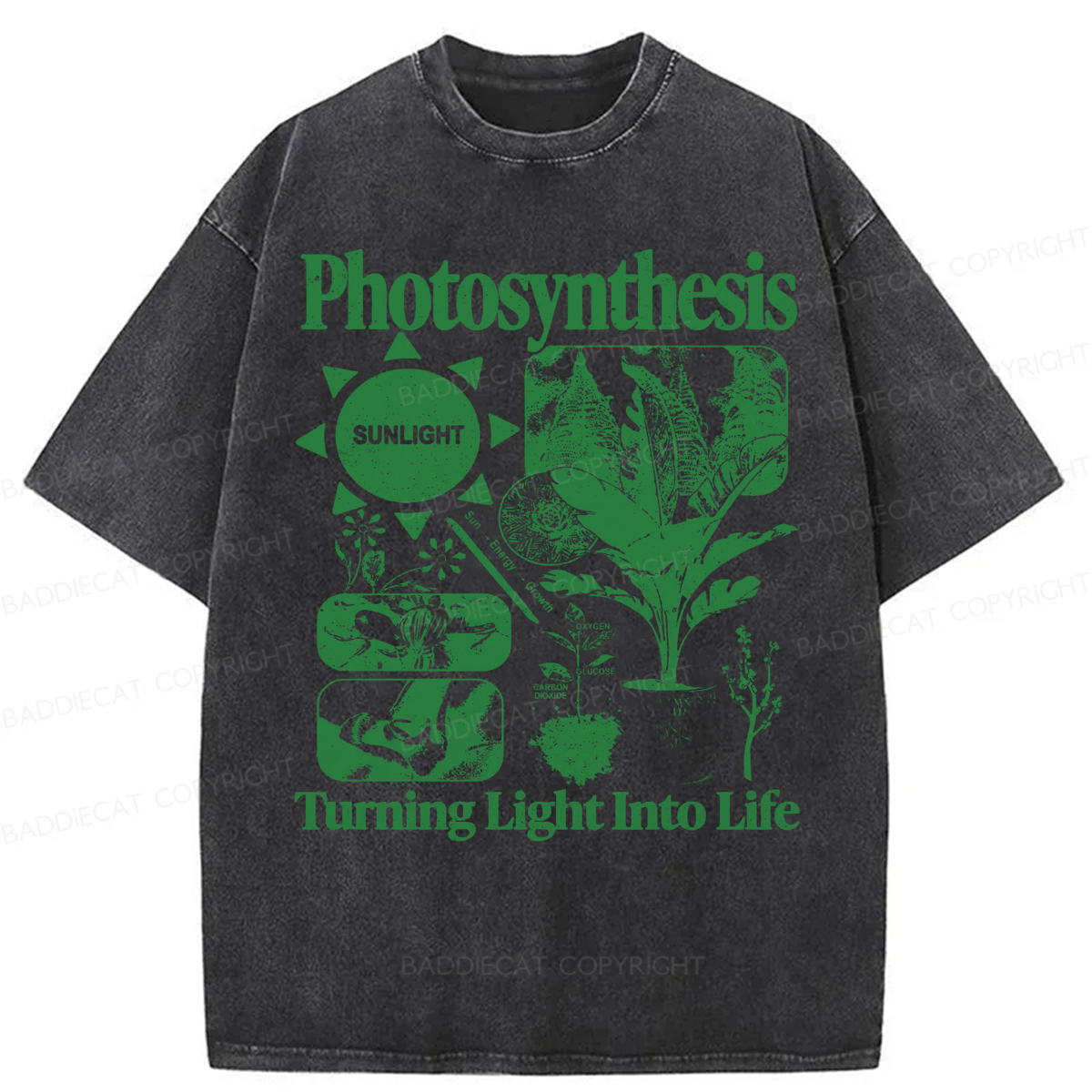 Baddiecat Photosynthesis Vintage Washed T-shirt