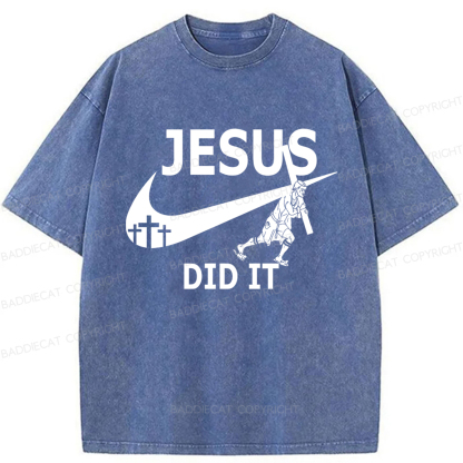 Baddiecat Funny Jesus Washed T-shirt