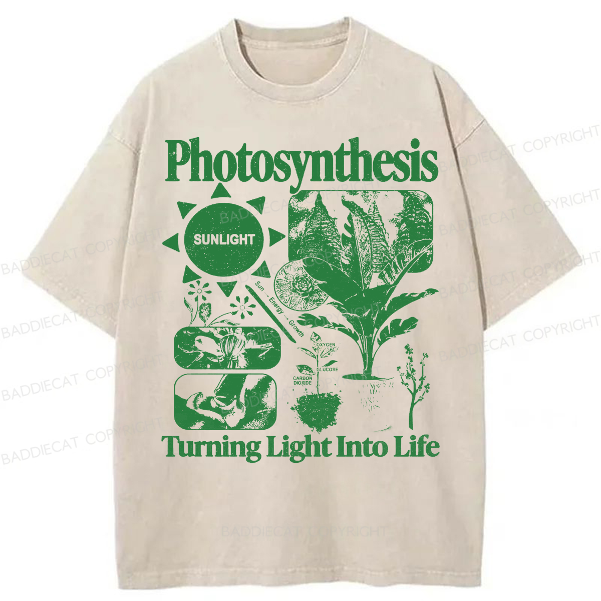 Baddiecat Photosynthesis Vintage Washed T-shirt