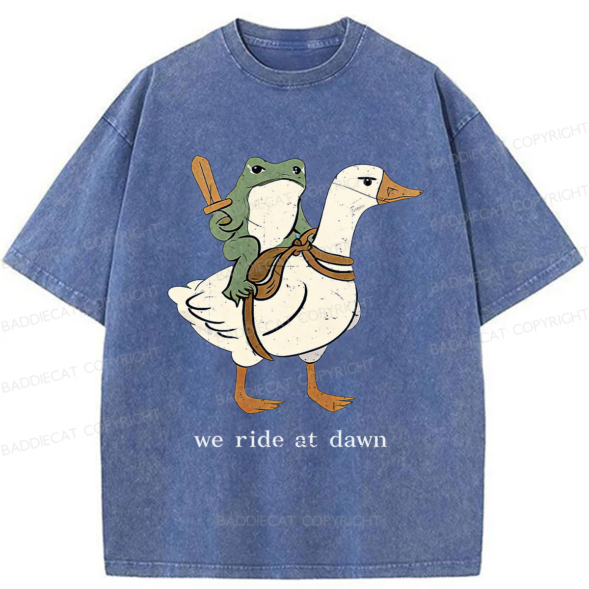 Baddiecat We Ride At Dawn Washed T-shirt