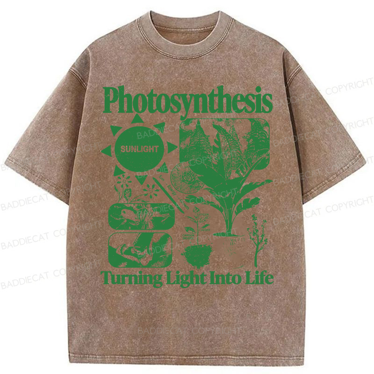 Baddiecat Photosynthesis Vintage Washed T-shirt