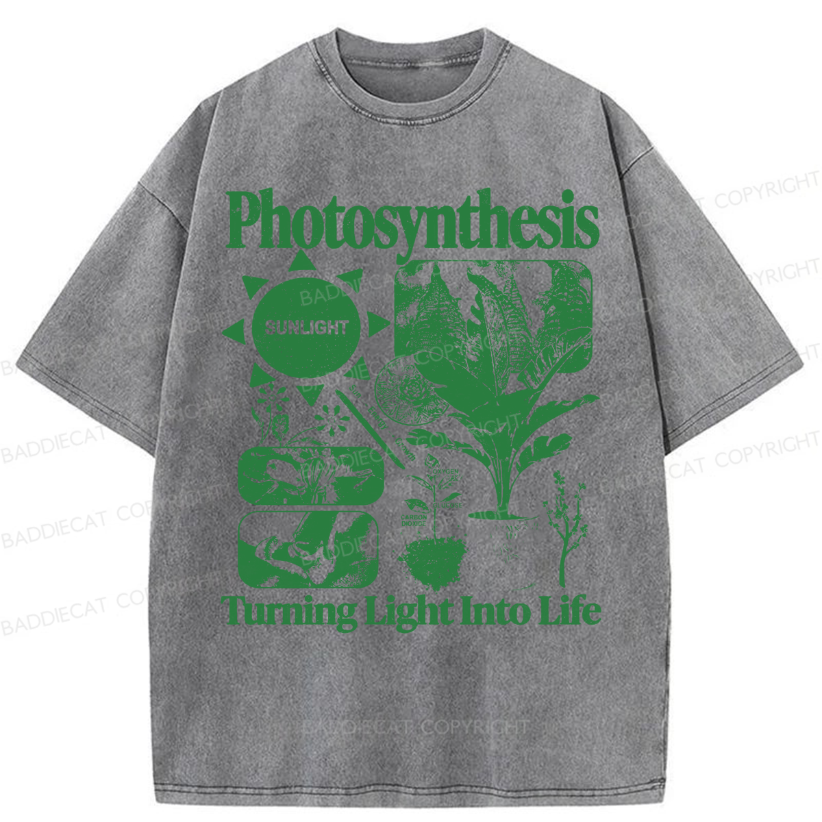 Baddiecat Photosynthesis Vintage Washed T-shirt